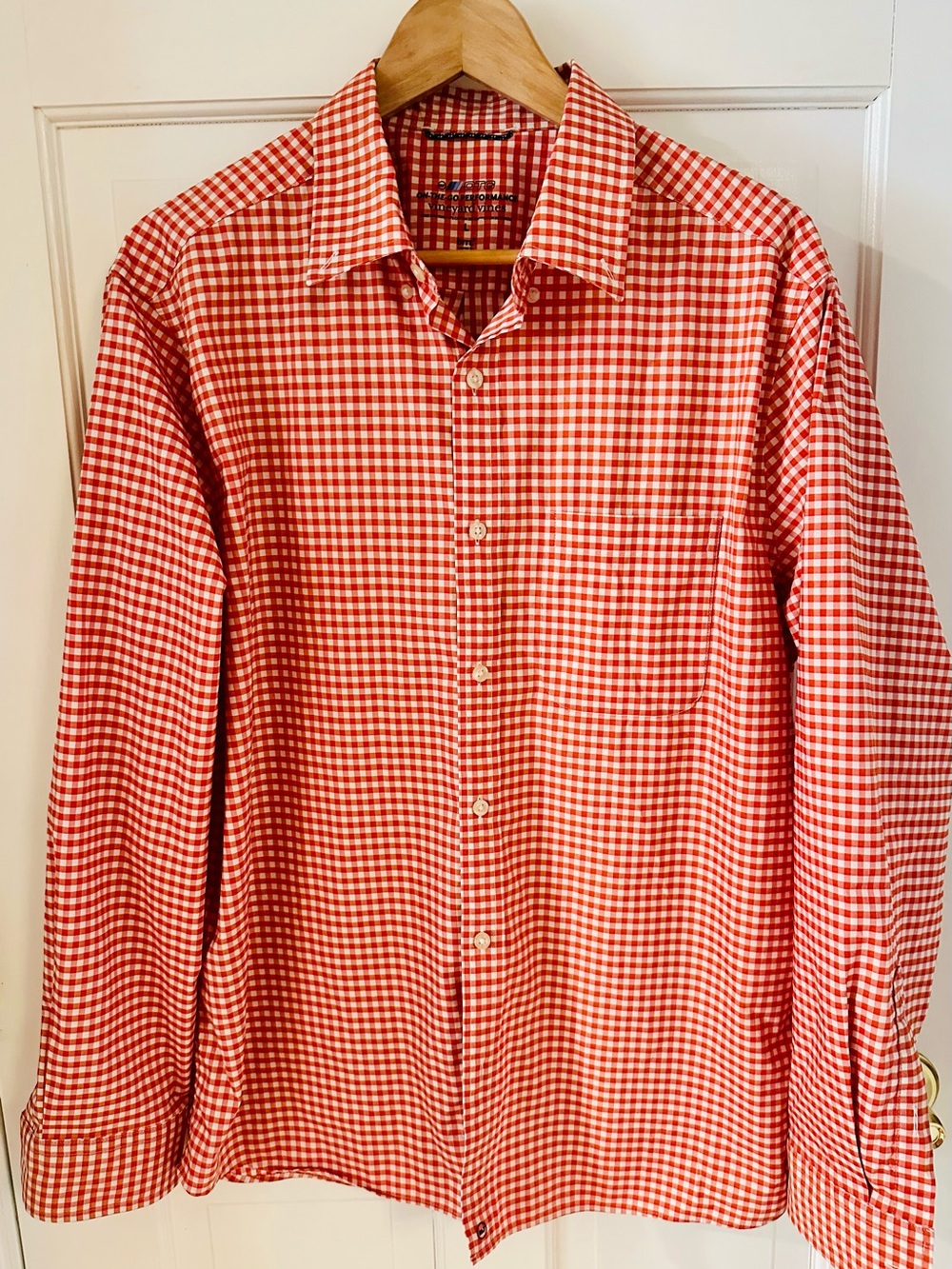Vineyard Vines Men's Red Gingham Button-Down Shirt